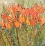 Záhon s tulipány